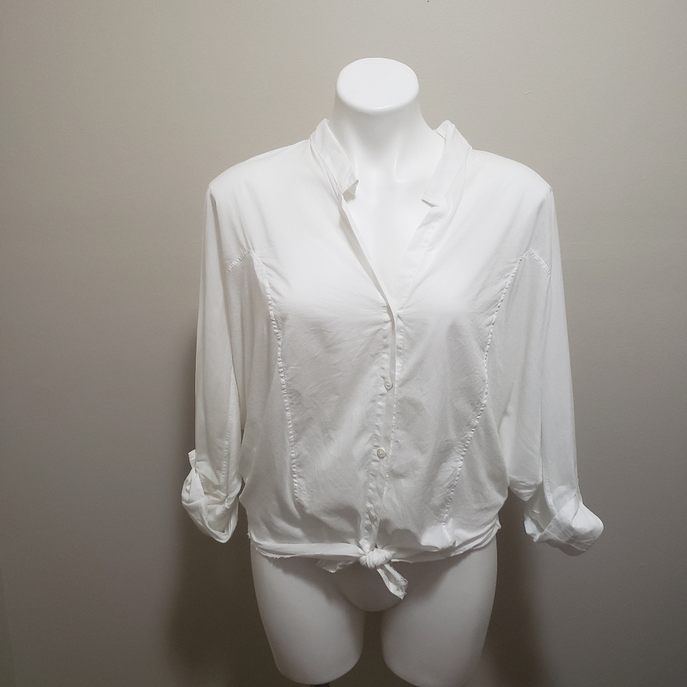 Helmut Lang White Dolman Sleeve Shirt As Seen on Miley Cyrus